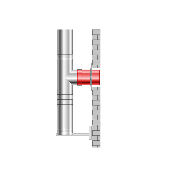 Edelstahlschornstein doppelwandig DW ClassicLine (32,5mm / 0,6mm) 150mm