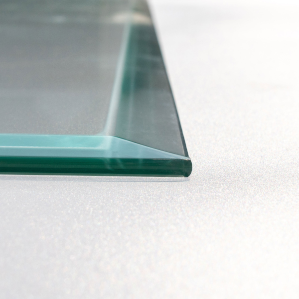Glasbodenplatte Viereck mit Halbkreis 100x120cm mit Schmutzlippe